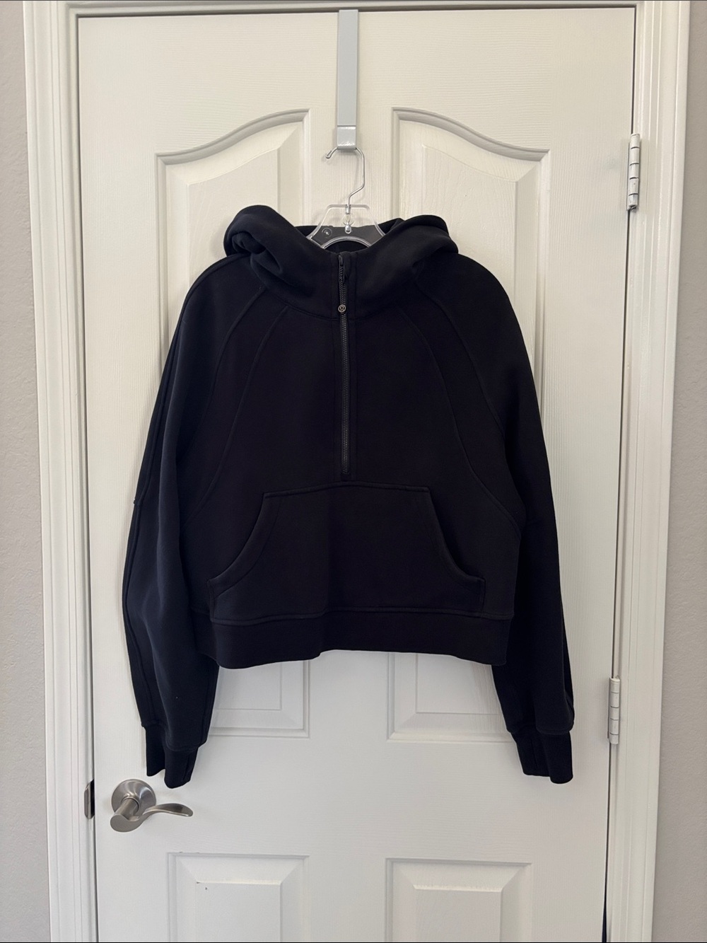 Lululemon Black Oversized 1/2 Zip Hoodie Pullover Sweatshirt Top M/L